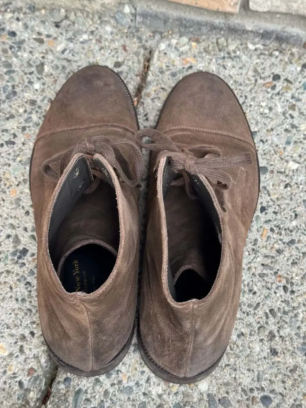 To Boot New York Adam Derrick Brown Suede Cap Toe Lace-Up Boots